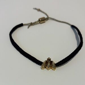 Gold and Black Bee Charm Bracelet